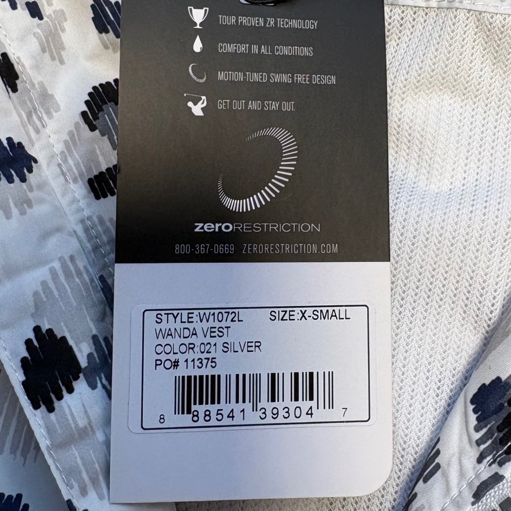 Zero Restriction Wanda Vest Silver Leopard Ikat G… - image 6